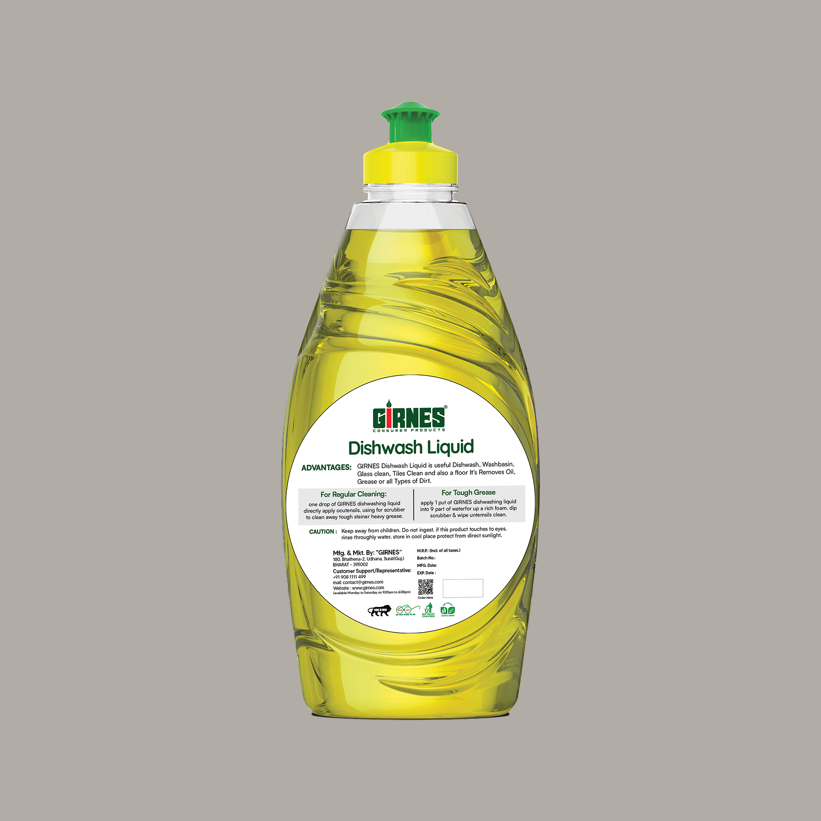 Dish Wash Liquid Gel With Lemon Fragrance 1 Ltr - Image 2