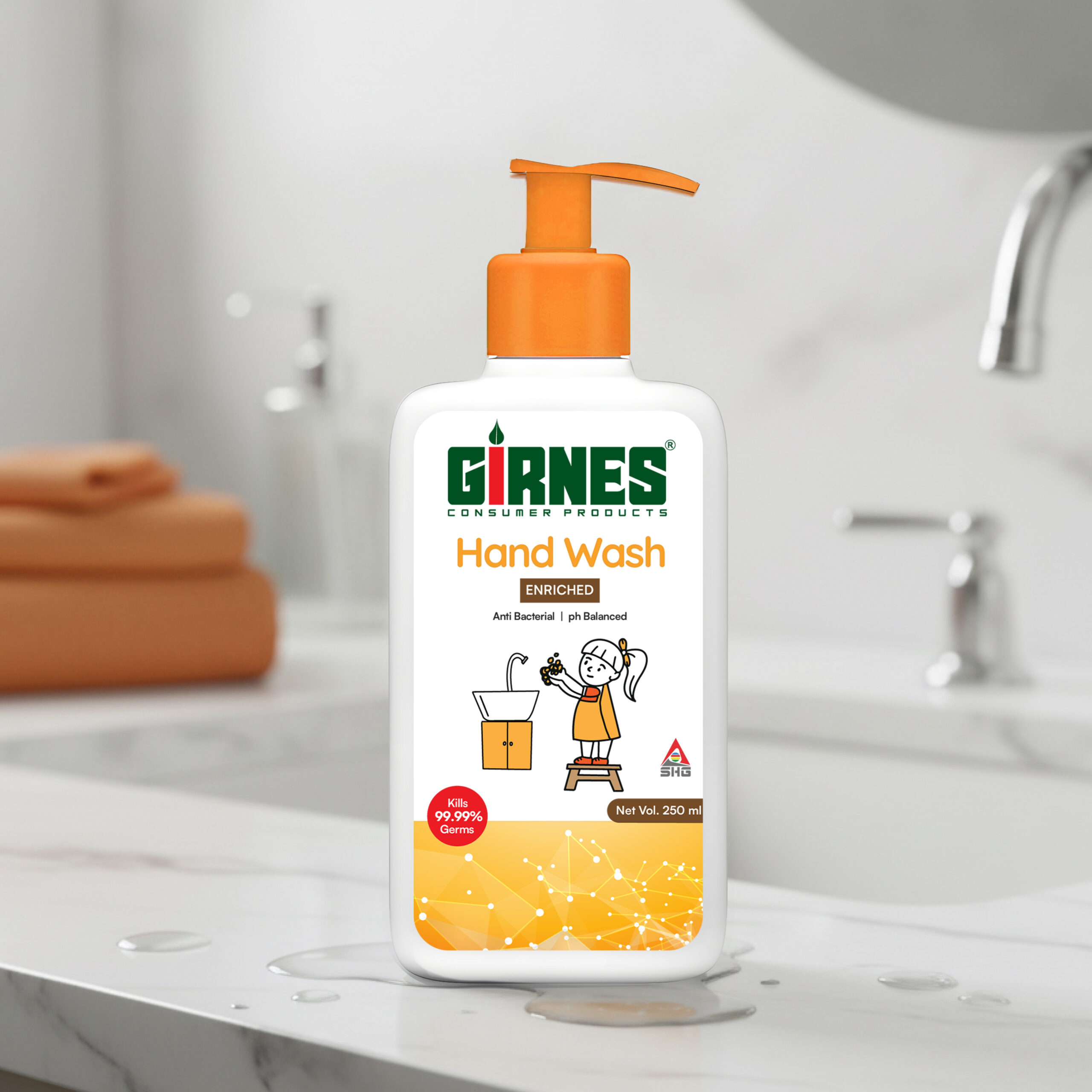 Enriched Anti Bacterial Germ Fighter Moisturizing Hand Wash – 250ML - Image 3