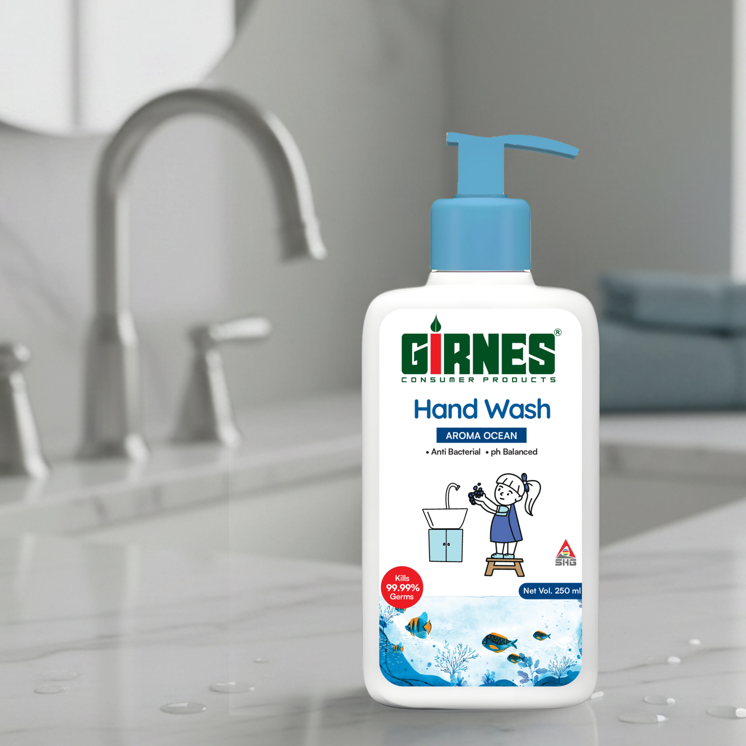 Aroma Ocean Anti Bacterial Germ Fighter Moisturizing Hand Wash – 250ML - Image 5