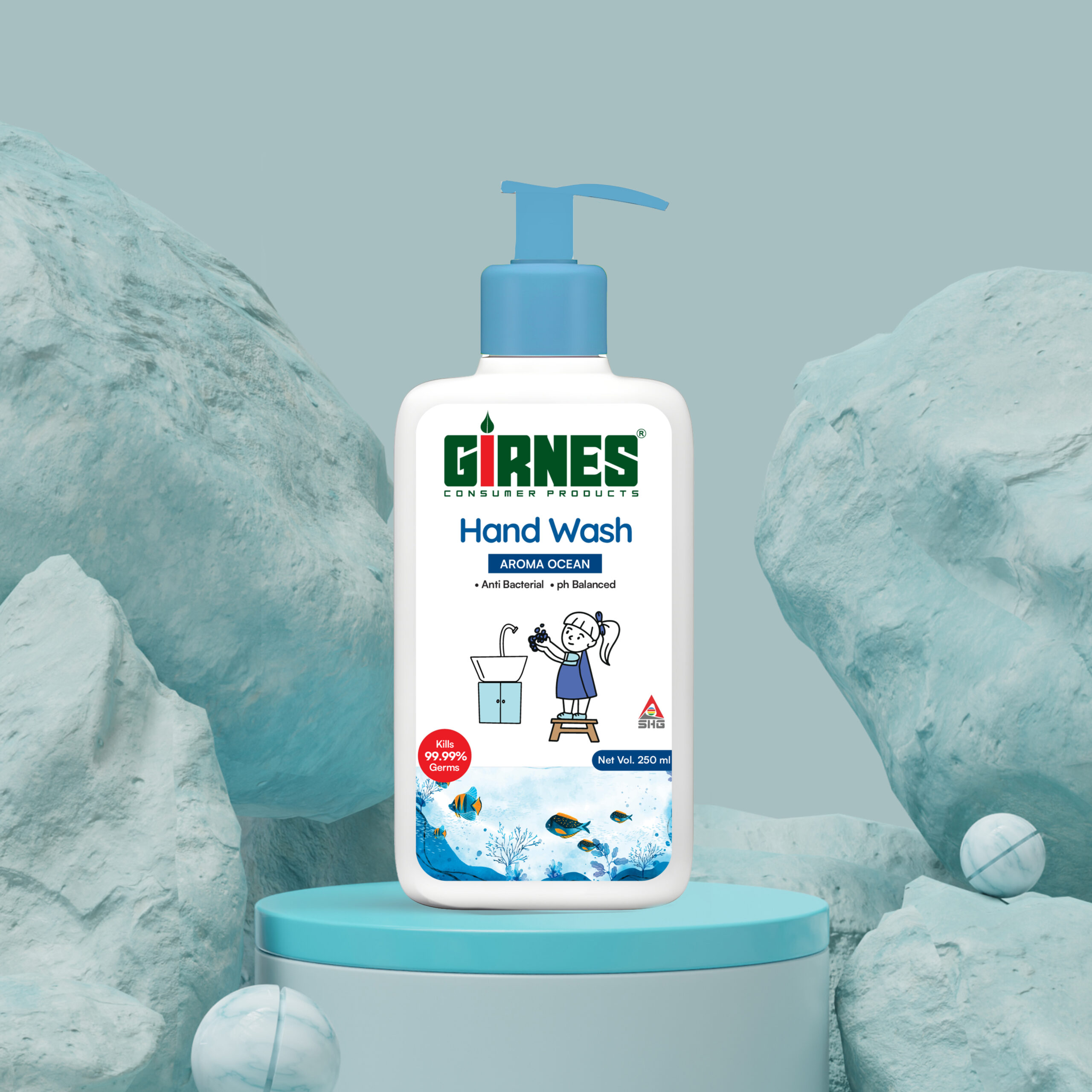 Aroma Ocean Anti Bacterial Germ Fighter Moisturizing Hand Wash – 250ML - Image 2