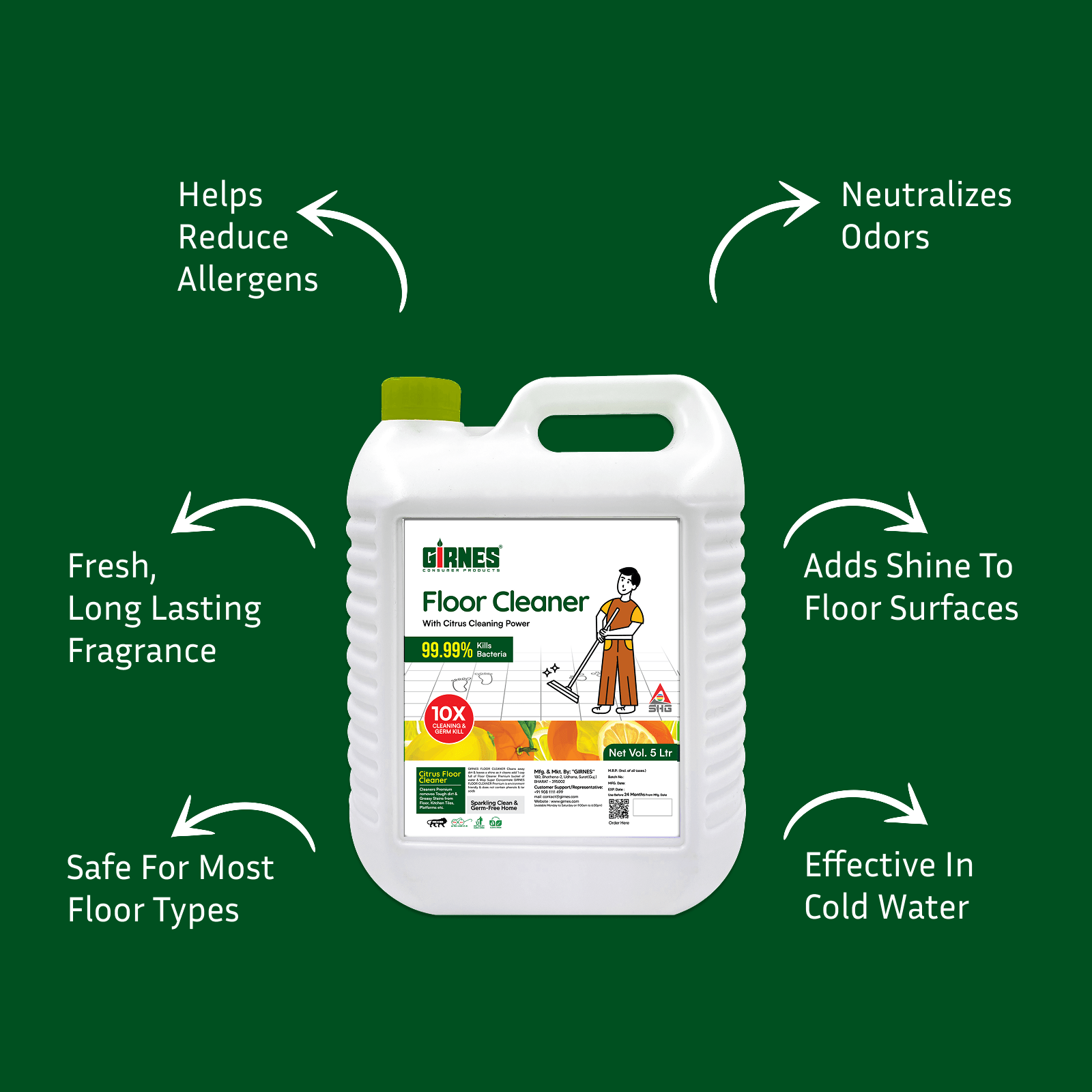 Citrus Floor Cleaner 5 Ltr - Image 3
