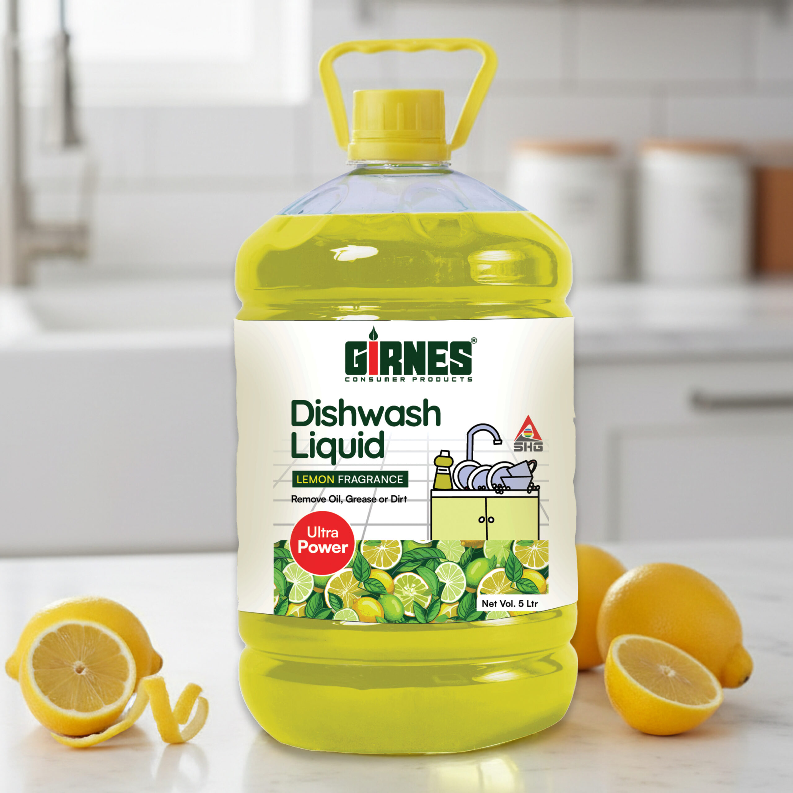 Dish Wash Liquid Gel With Lemon Fragrance – 5 Liter - Image 2