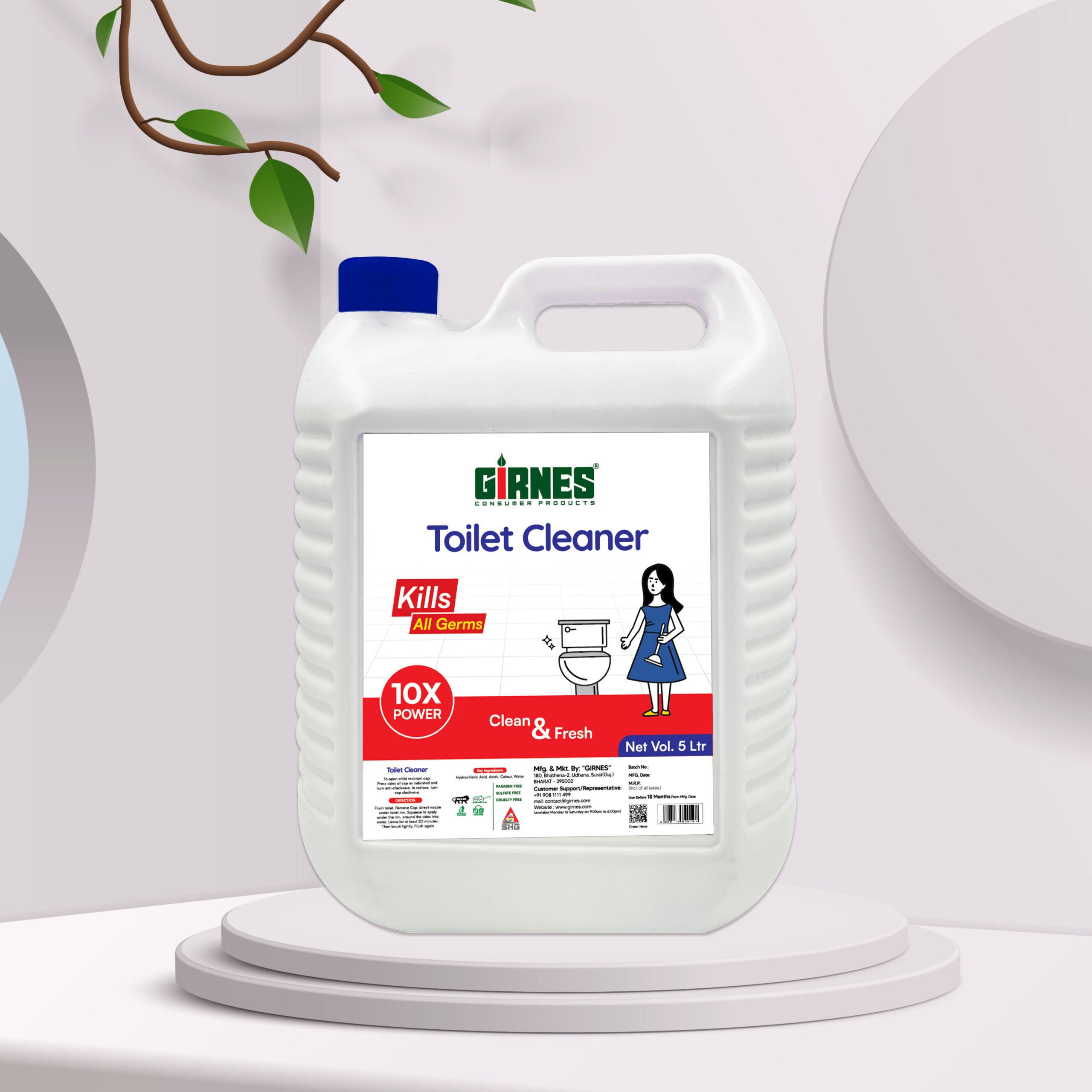 Ultra Shine Disinfectant Toilet Cleaner – 10X Extra Strong Extra Clean – 5Ltr - Image 2