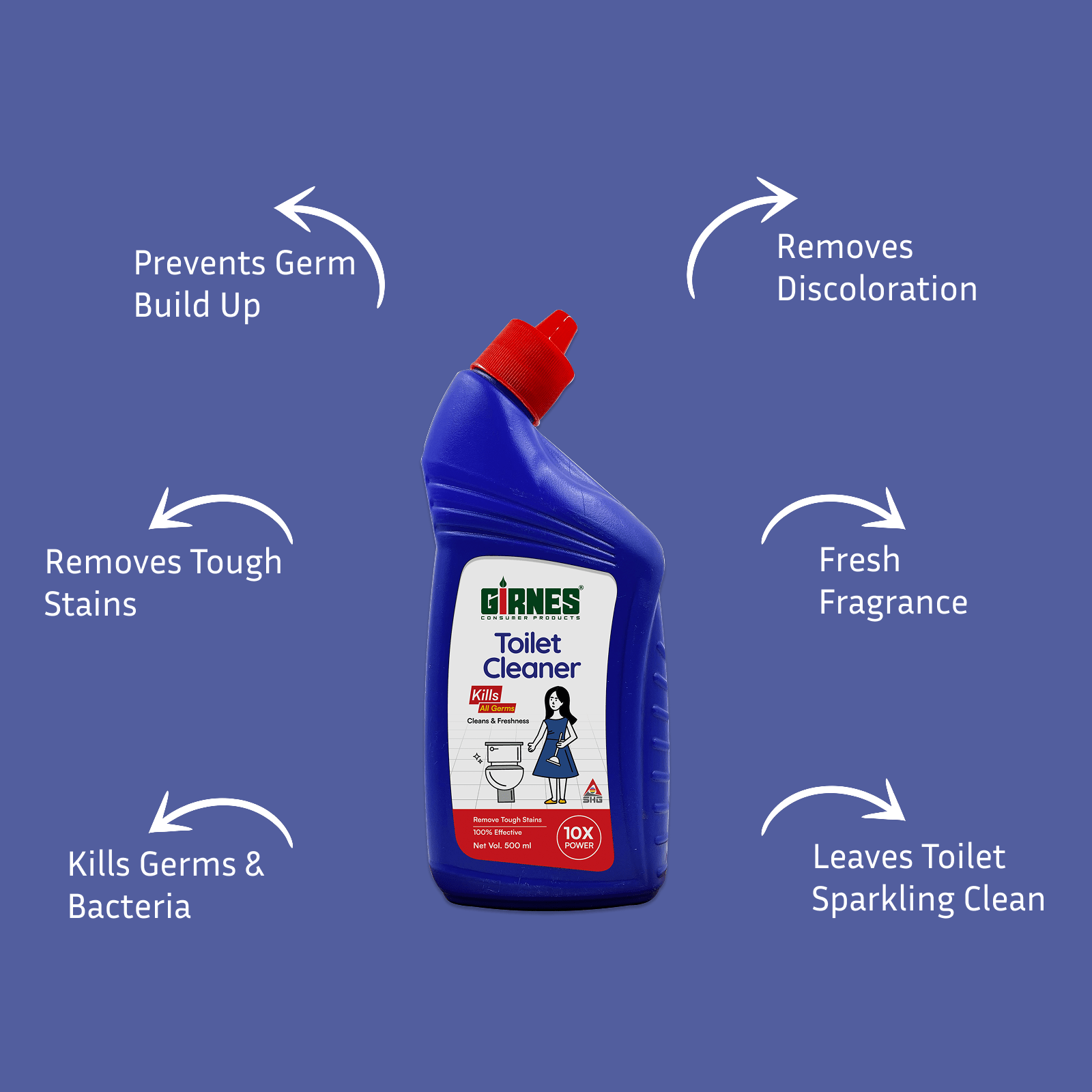 Ultra Shine Disinfectant Toilet Cleaner – 10X Extra Strong Extra Clean – 500ML - Image 4