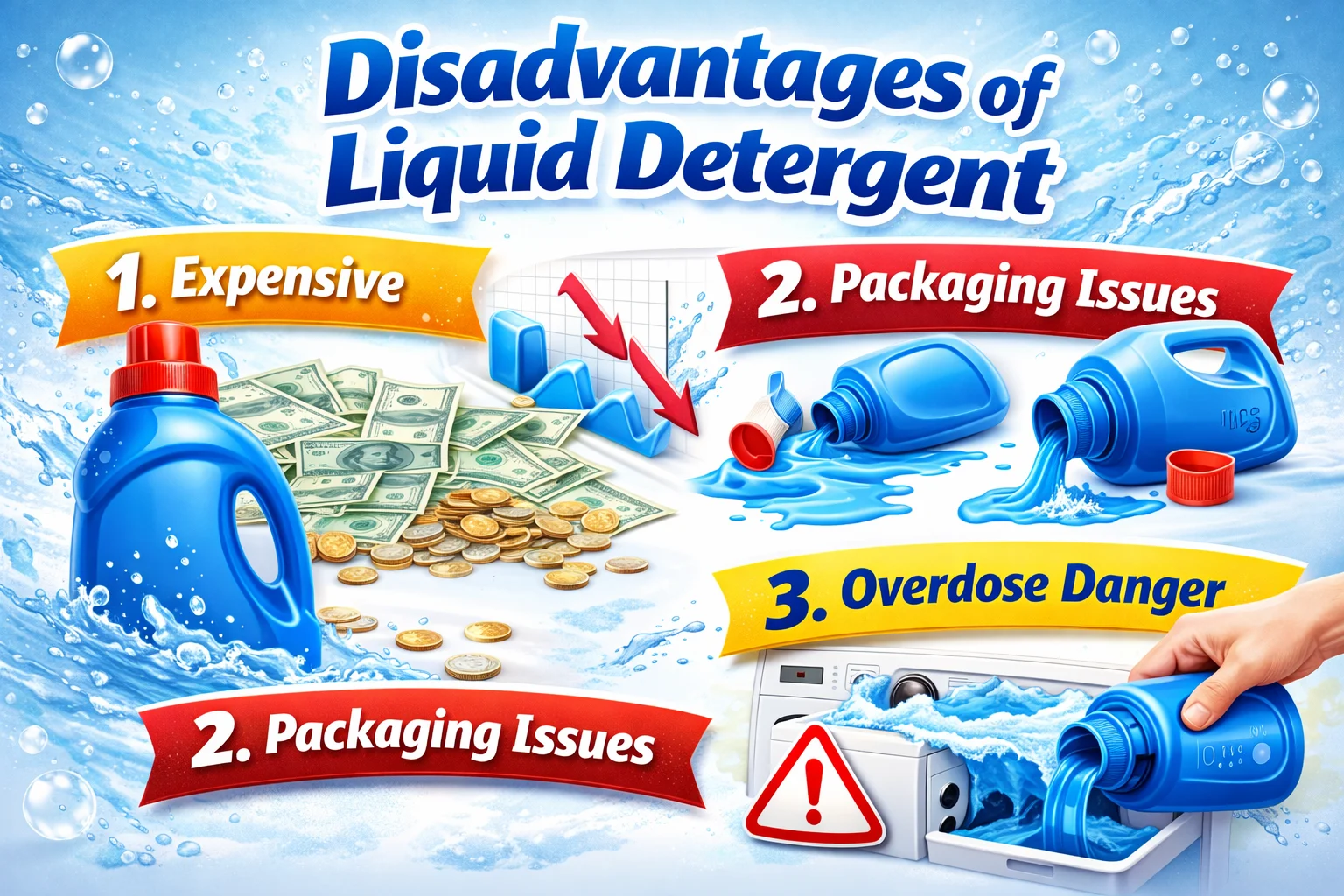 Disadvantages of Liquid Detergent