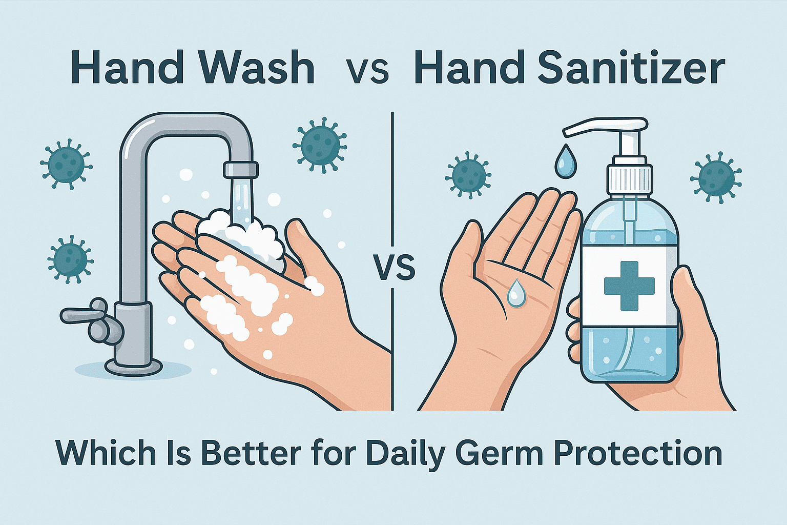 Hand Wash vs Hand Sanitizer: Which Is Better for Daily Germ Protection