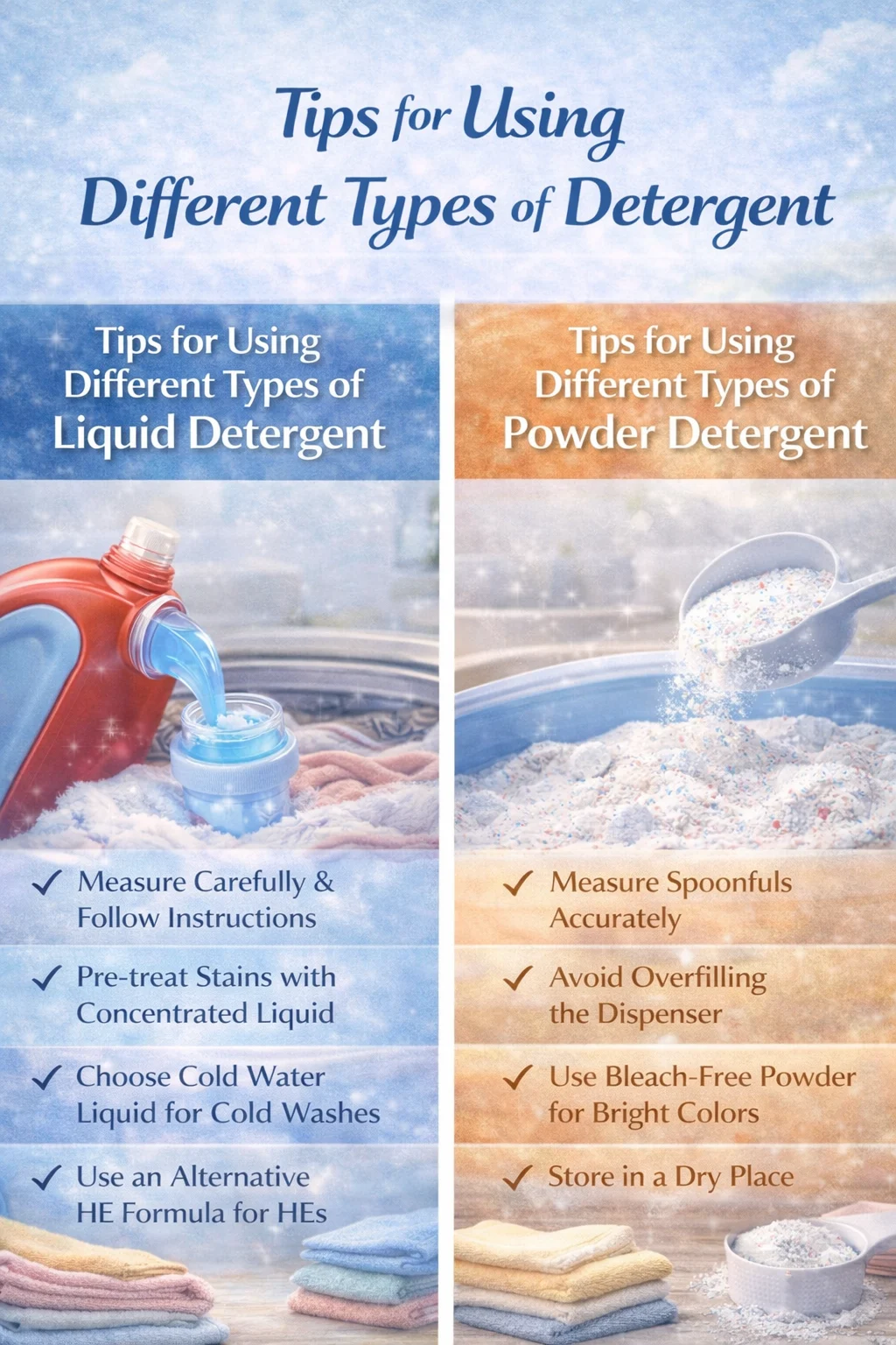 Tips for Using Different Types of detergent
