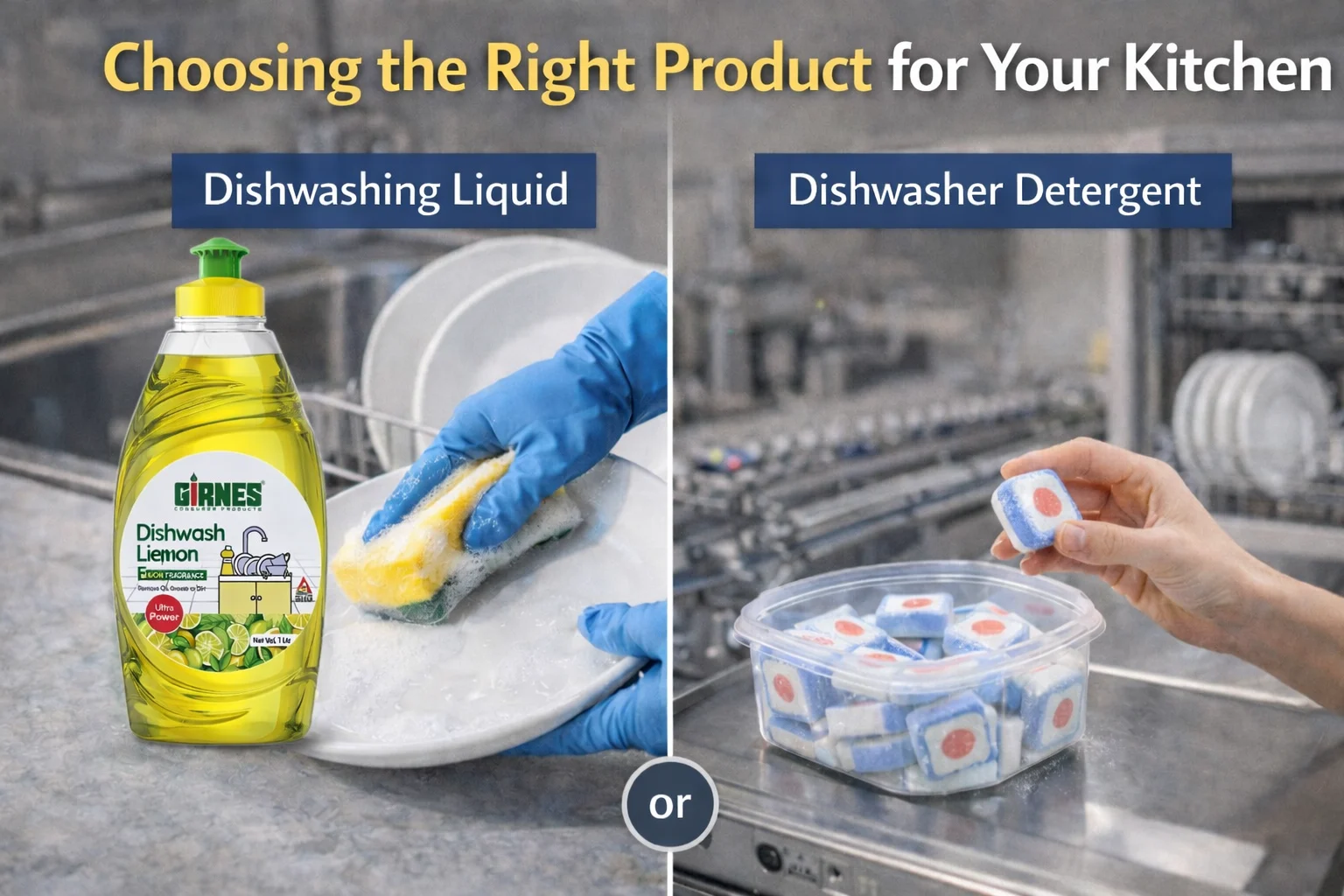 choose the Right Product for Your Kitchen on Dishwasher liquied & Dishwasher Detergent