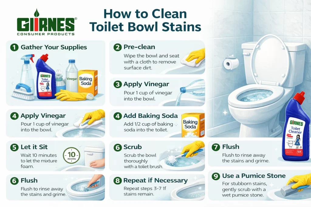 How to Clean Toilet Bowl Stains